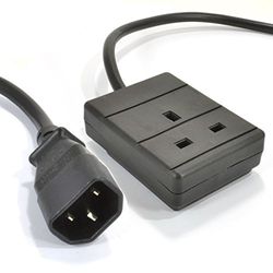 Pro Power PL1501587 PL15015 IEC C14 kontakt 1 växel till IEC C14 Plug 0,5 M svart