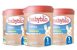 Babybio - Lait Infantile - Primea 1er Âge - 800g - de 0 à 6 Mois - BIO - Fabriqué en France - Sans Huile de Palme - Lot de 3