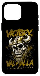 Motorcycle Norse Viking Victory Or Valhalla Case for iPhone 16 Pro Max
