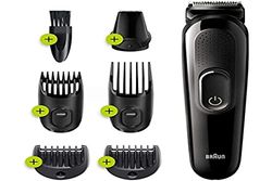 Braun MGK3225 Trimmer per Capelli e Barba, Rasoio, Präzisions Trimmer Lavabile Nero