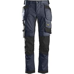 Snickers Workwear AllroundWork Elastische broek met drijvende zakken, marineblauw-zwart, maat 112 (W39 x L30), uniseks, volwassenen