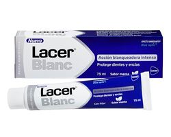 Lacer Blanc Whitening Toothpaste 75 ml, Mint Flavor, Teeth Whitening, Removes Teeth Stains, Prevents Plaque Tartar and Tooth Sensitivity, Gum Protection