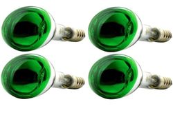 OmniaLaser OL-KIT4GREEN60 Kit 4 Lampadine Colorate ad Incandescenza Spot, E27, 60 Watt (OL-KIT4GREEN60)