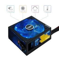Fuente ATX 600W V2.31, APFC, 82+ eficiencia, LED ON/Off, Ideal para Gaming y optimización energética en Sistemas de Alto Rendimiento.