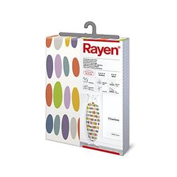 Rayen | Capa tábua de passar universal | capa de passar ajuste EasyClip | 4 camadas: Espuma, mouletão, tecido 100% algodão, qualidade titânio | gama premium | Medida: 130 x 47 cm | Estampado