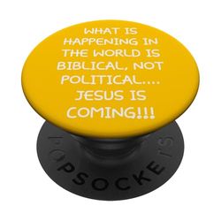 Lo que está sucediendo Jesús está viniendo es bíblico no político PopSockets PopGrip Adhesivo