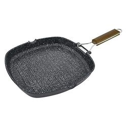 Jata GMA28 - Frigideira indução antiaderente Stonite, grelha alumínio fundido, adequada para todos os tipos cozinha incluída indução, livre PFOA, 28 x 28 cm