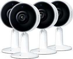 Arenti Dog Camera with App 2.4 GHz Indoor Surveillance Camera with App 2.4 GHz Pet Camera Indoor Camera Baby Camera 1080P HD Night Vision 2-Way Audio Pet Security Camera Motion Detection Alexa 4PC