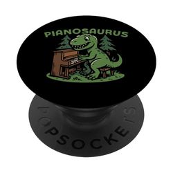 Piano Teacher Pianist Dinosaur T-Rex Pianosaurus Pianosaurus PopSockets Adhesive PopGrip