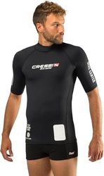 Cressi Rash Guard Man Black Dive Center T-Shirt de Protection pour Hommes à Manches Courtes Men's, Noir, L/4 (52)