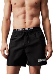 Calvin Klein Heren dubbele tailleband 'Intense Power' zwembroek, Zwart (Pvh Zwart), S