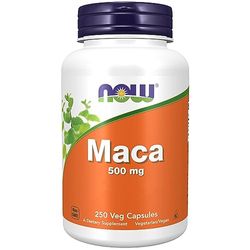 Now Foods, Maca, 500 mg, 250 Capsule vegane, Testato in Laboratorio, Vegetale, Senza Glutine, Senza Soia, Vegetariano