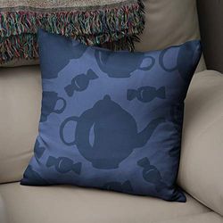 BonaMaison Decoratieve Kussensloop, Blauw Kussenhoezen Bank, Zitkussen, Decoratieve Kussenhoesjes, Kussensloop; Sofa, Slaapkamer, Kantoor, Auto 43x43 Cm - Ontworpen en Vervaardigd in Turkije