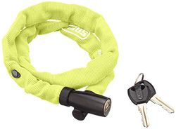 ABUS Cadeado de corrente 1500 Web - cadeado de bicicleta em aço especial - corrente redonda de 4 mm de espessura - nível de segurança 3 - 60 cm - amarelo/verde