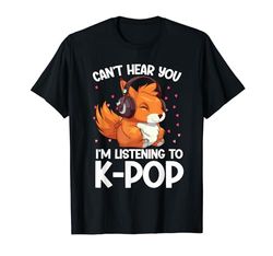 No puedo escucharte, estoy escuchando mercancía de K-pop de Kpop Squirrel Camiseta