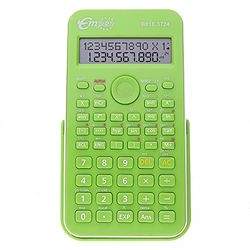 Elegante calcolatrice scientifica in un bel colore verde. Tutte le funzioni necessarie sono adatte per scuola, lavoro e casa. 150 x 80 x 18 mm plastica