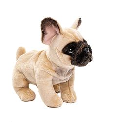 Uni-Toys - Franse buldog (beige) - 27 cm (lengte) - pluche hond, hond huisdier - pluche dier, knuffeldier