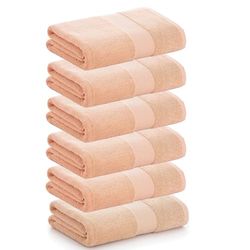 PADUANA | Pack 6 Toallas Tocador 30x50 Camel 100% algodón Peinado - Toalla Secado Suave, rápido y máxima absorción – Disponible Toalla tocador, Toalla Lavabo, Toalla Ducha y Toalla Baño