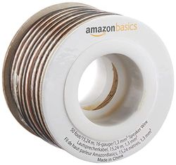 Amazon Basics 16-gauge luidsprekerkabel, 1,3 mm2, 15,24 m, transparant