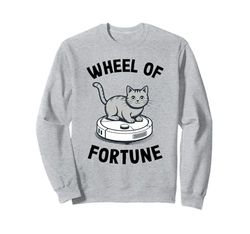 Wheel Of Fortune Robot Vacuum Cleaner Funny Cat Sweatshirt