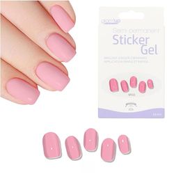 Glam'Up Paris - Sticker Gel Semi-Permanent - Vernis Gel Adhésif - Qualité Professionnelle - Longue Tenue jusqu’à 3 Semaines - Autocollants Facile à Utiliser - 16 pièces - Strip Nail - Baby Girl