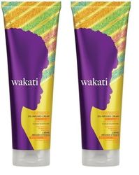 Wakati Crème hydratante démêlante anti-frisottis infusée à l'huile pour cheveux afro naturels 250 ml (Lot de 2)
