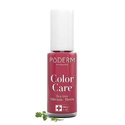 PODERM Swiss-Made Antifungal Nail Polish – Red Rose | Breathable Treatment with Tea Tree, Silicon & Biotin | Strengthens, Repairs & Conceals Yellow, Brittle & Damaged Nails | Podiatrist-Developed