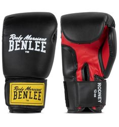 Benlee Rocky Marciano Rodney Luva de boxe (PVC), preto/vermelho, tamanho 14
