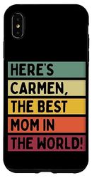 Ecco Carmen La migliore mamma del mondo Festa della mamma Retro Custodia per iPhone XS Max