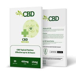 Simply CBD Patches - 30 CBD Topical Patches - 15mg Per Patch White