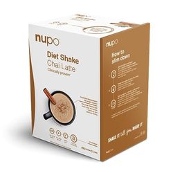 NUPO Diet Shake Chai Latte – Shakes diététiques de qualité supérieure pour la gestion du poids I Shake de remplacement de repas cliniquement prouvé pour le contrôle du poids I 12 portions I Sans OGM