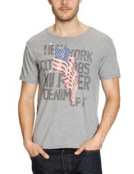 Hilfiger Denim Franck Cn Tee S/S T-shirt - heren, Grijs TR-I4-23, L