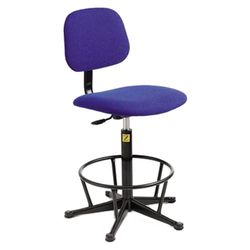 Action Handling AS3/550-Charcoal Static Dissipative Chair, Fitted On Glides and Foot Rest, Charcoal, 550 mm-800 mm Height