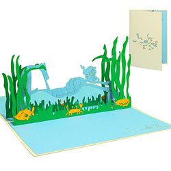 LIN - Pop Up 3D Tarjeta de felicitación, Buceador ( 107)