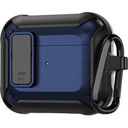 Jmamba hoes voor Airpods 3e generatie hoes met slot, militaire AirPods 3 hoesje voor mannen vrouwen hard shell schokbestendig voor AirPod 3e generatie case 2021