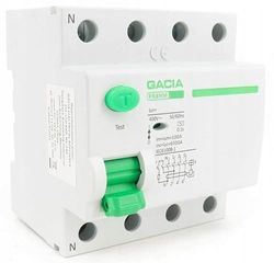 Gacia Circuit Breaker 80A 10kA 100mA 4P A - Fi Switch - Differential Switch - Current Protection 4-Pin