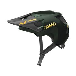 ABUS MTB-helm YouDrop - Mountainbike-helm voor kinderen en tieners, voor dagelijks gebruik of off-road toeren met ruimte voor een paardenstaart - groen, maat S