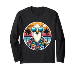 Sea Gull Seagull Sunglasses Tropical Holiday Summer Seabird Long Sleeve T-Shirt