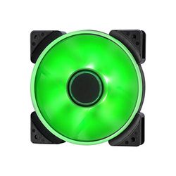 Fractal Design Prisma SL-12-120mm Silent Fan Computer - Zes groene LED's in levendige kleuren - Geoptimaliseerd voor een hoge luchtstroom - LLS-Lagers - TripWire Technology - Groen (Single)