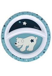 Sterntaler Baby unisex tallrik baby barntallrik isbjörn Elia – bebistallrik sugkopp, barntallrik, bebistallrik – mörk turkos
