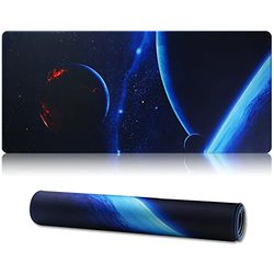Jahosin Alfombrilla de ratón para Juegos XXL,Alfombrilla de ratón extendida Bordes cosidos,Base de Goma Antideslizante de 2MM,Alfombrilla de Escritorio de 90x40cm para juegos/oficina-90 Xingqiu02