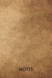 Notes: Notebook, Diary, Journal, 6x9 inches, 120 pages, lined, Vintage Brown Fabric Cover, Rustic & Timeless Design