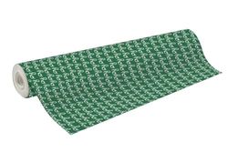 Clairefontaine 211944C - A reel of gift wrap - Wedding ring 60g - Dimensions: 50x0.70m - Pattern: Hohoho writing, white, green background - Gift wrapping, Special Long Length, Gift wrap