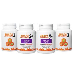 Anaca3+ – Nouveau Pack Spécial (4 produits) - Routine Ventre Plat (2 mois)