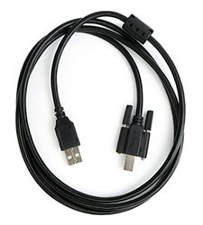 System-S Câble USB 2.0 de 150 cm de type A mâle vers B mâle à vis Noir