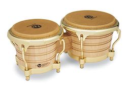 LP Latin Percussion Generation II Wood Bongo Natural Gold Hardware LP201AX-2AW