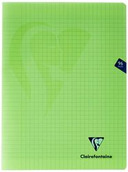 Clairefontaine 353361C Un Cahier Agrafé Mimesys Vert - 24x32 cm - 96 Pages Grands Carreaux - Papier Blanc 90 g - Couverture Polypro