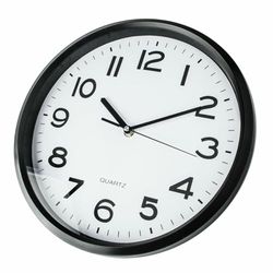 Brightium Orologio rotondo da 30 cm, bianco e nero, ideale per la decorazione e il monitoraggio del tempo in casa o in ufficio.
