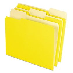 Pendaflex Lot de 100 dossiers de couleur bicolore, format lettre, jaune, coupe 1/3, 100 par boîte (152 1/3 jaune)