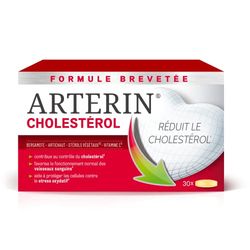 Arterin Cholestérol - Complément Alimentaire à base de Plantes, de Stérols Végétaux ajoutés et de Vitamine C - 30 Comprimés
